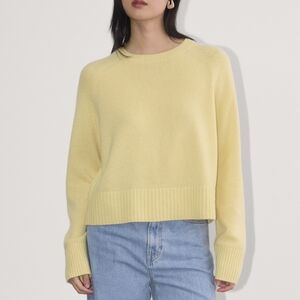 Cashmere The Boxy Crew Butter Yellow